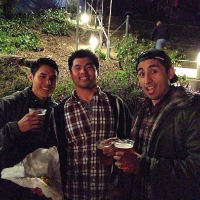 Daniel, Me and Jose at the Greek for the National and Portugal the Man show after we got our overpriced beers and hotdogs.